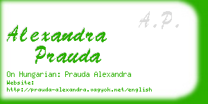 alexandra prauda business card
